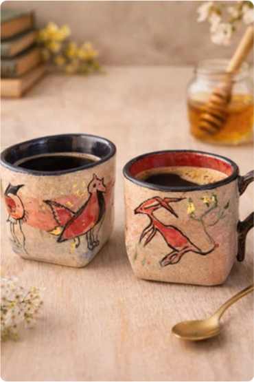 Duo de mugs dessinés